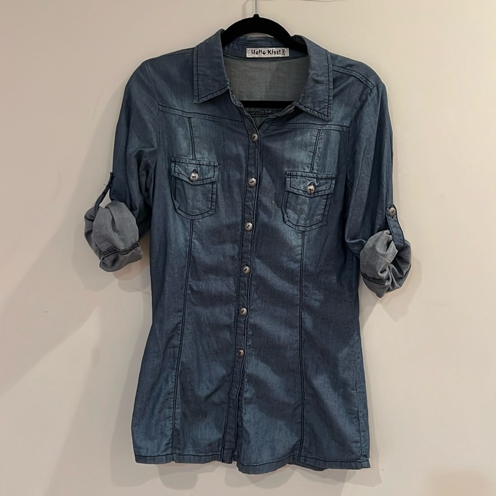Women’s blue Jean blouse size S